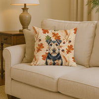 Welsh Terrier Heirloom Fall Throw Pillow
