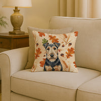 Welsh Terrier Heirloom Fall Throw Pillow