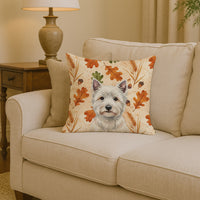 Westie Heirloom Fall Throw Pillow