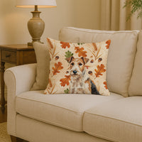 Wire Fox Terrier Heirloom Fall Throw Pillow