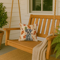 Steel Gray Wirehaired Pointing Griffon Heirloom Fall Throw Pillow