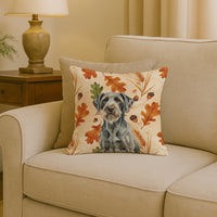 Steel Gray Wirehaired Pointing Griffon Heirloom Fall Throw Pillow