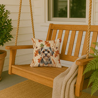 Yorkiepoo Heirloom Fall Throw Pillow