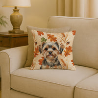 Yorkiepoo Heirloom Fall Throw Pillow