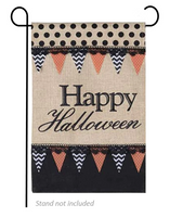 Darice Happy Halloween 30081505 Darice Burlap Garden Flag 12" x 18" '30081505 Flags
