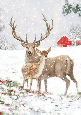 Deer Pair  3872  Decorative Flag