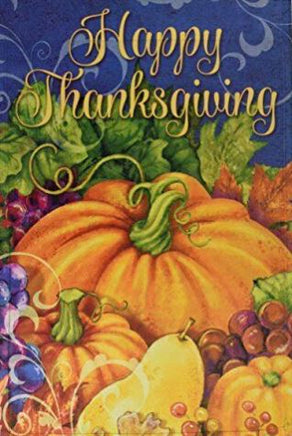 Custom Decor Thanksgiving Pumpkin 2540 Decorative Flag 2540FM Flags