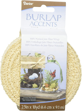 Darice 2.5 inch Ivory Burlap Ribbon, 10 yards 2915-002 Darice 2915-002 Crafts