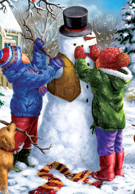 Custom Decor Building A Snowman 4119 Decorative Flag 4119FL Flags