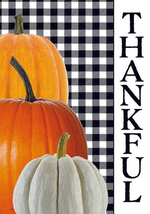 Custom Decor Gingham Thankful 4151 Decorative Flag 4151FL Flags