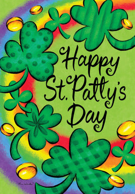 Custom Decor Clovers & Rainbows 4242 Decorative Flag 4242FL Flags
