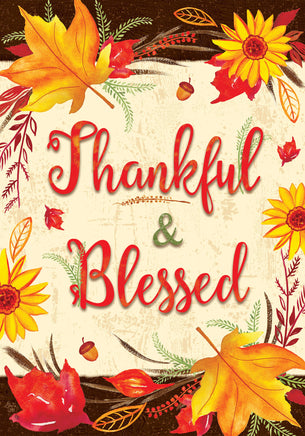 Custom Decor Thankful & Blessed 4391 Decorative Flag 4391FL Flags