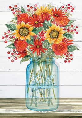 Custom Decor Fall Floral Jar 4395 Decorative Flag 4395FL Flags