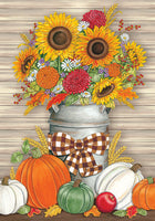 Custom Decor Sunflower Milk Can 4396 Decorative Flag 4396FL Flags