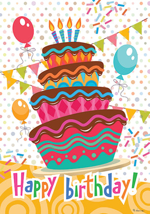 Custom Decor Happy Birthday 4538 Decorative Flag 4538FL Flags