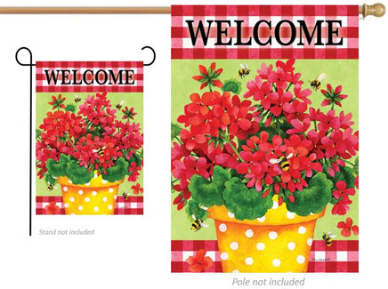 Custom Decor Geranium Gingham 4547 Decorative Flag 4547FL Flags