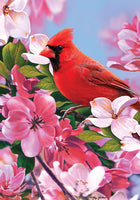 Custom Decor Cardinal Flowers 4550 Decorative Flag 4550FL Flags