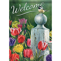 Carson Picket Fence Bouquet 46432 Carson Garden Flag 12.5" x 18" '46432 Flags