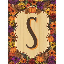 Carson Harvest Monogram S 46595  Carson Garden Flag 12.5" x 18" '46595 Flags