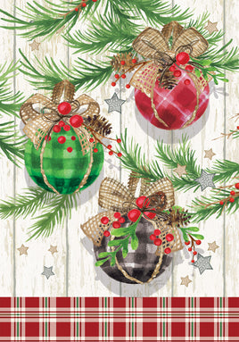 Custom Decor Plaid Ornaments 4708 Decorative Flag 4708FL Flags