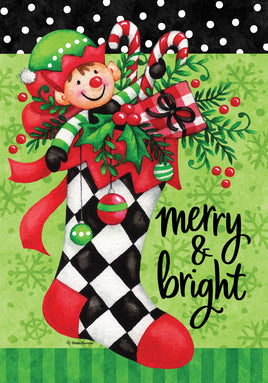 Custom Decor Elf Stocking 4712 Decorative Flag 4712FL Flags
