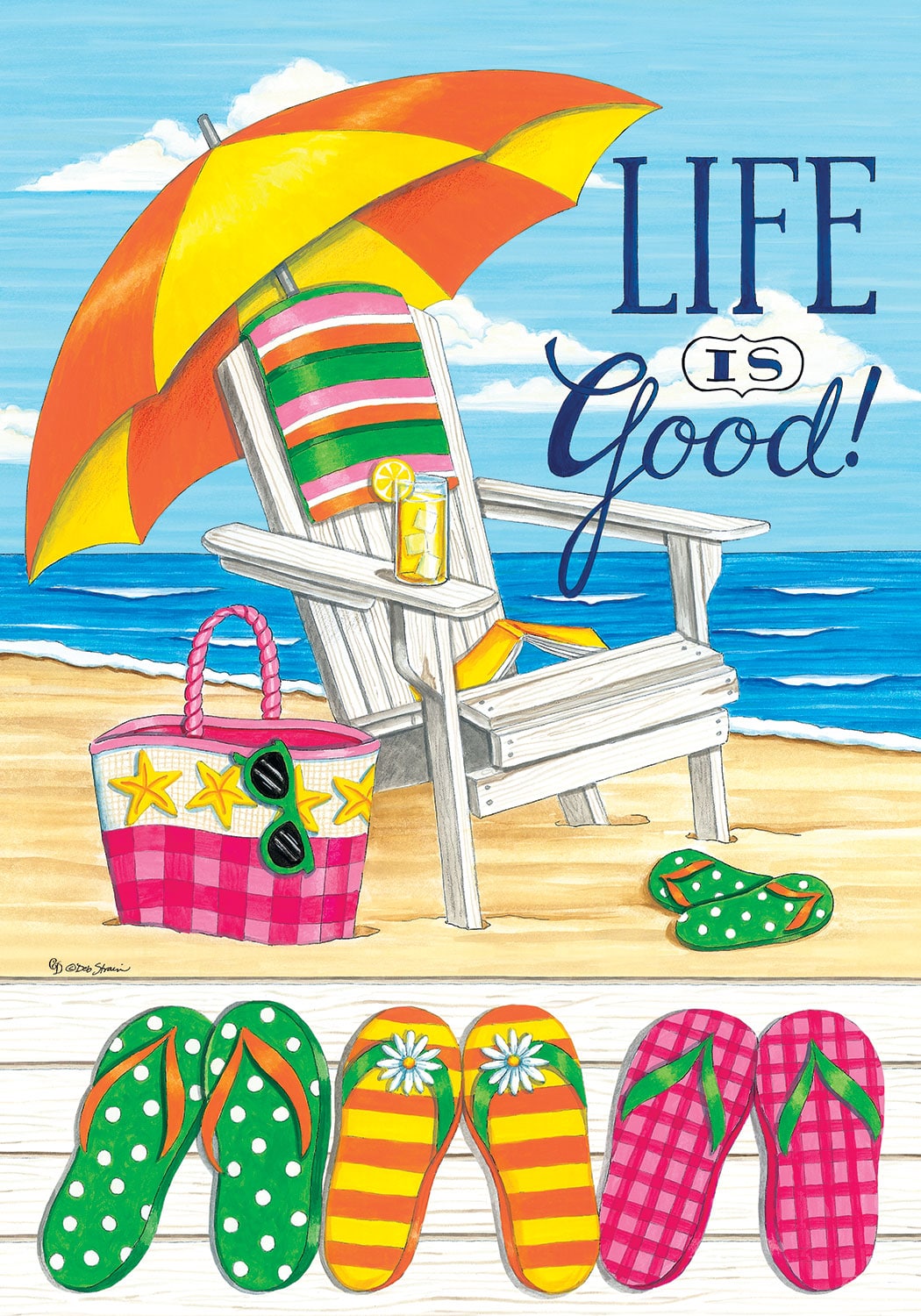 Flip Flop Beach 4846 Decorative Flag Garden Flag House Flag