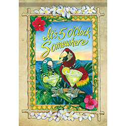 Carson 5 O'Clock Parrots 49256  Carson Garden Flag 12.5" x 18" '49256 Flags
