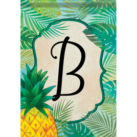 Carson Palms & Floral Monogram B Dura Soft 49265  Carson Garden Flag 12.5" x 18" '49265 Flags