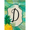 Carson Palms & Floral Monogram D Dura Soft 49267  Carson Garden Flag 12.5