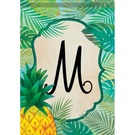Carson Palms & Floral Monogram M Dura Soft 49275  Carson Garden Flag 12.5" x 18" '49275 Flags