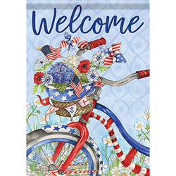 Carson Patriotic Summer Bike 49542 Carson Garden Flag 12.5" x 18" '49542 Flags