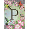 Carson Songbird Monogram P 49668 Carson Garden Flag 12.5