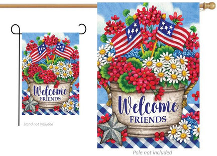 Custom Decor Patriotic Geraniums 5064 Decorative Flag 5064FL Flags