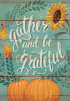 Custom Decor Gather And Be Grateful 3851 Decorative Flag 3851FL Flags